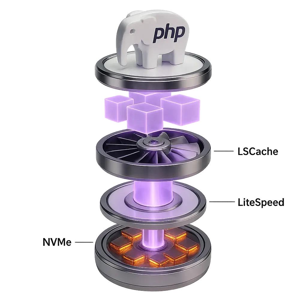 نمودار انفجاری معماری سرعت هاست پرشین میزبان برای خرید هاست پرسرعت