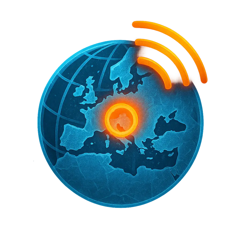 آیکون پینگ عالی به اروپا