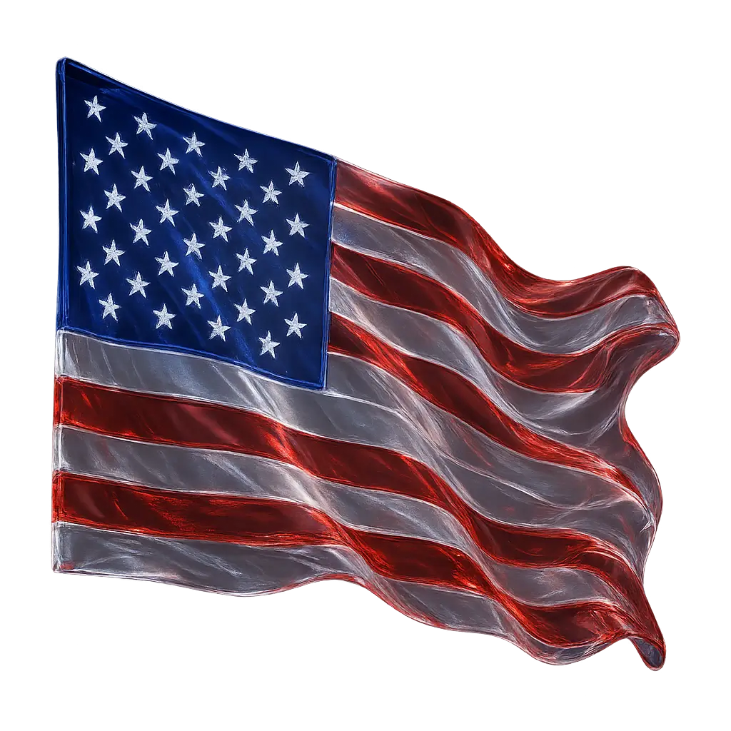 پرچم کریستالی برای سرور مجازی آمریکا
