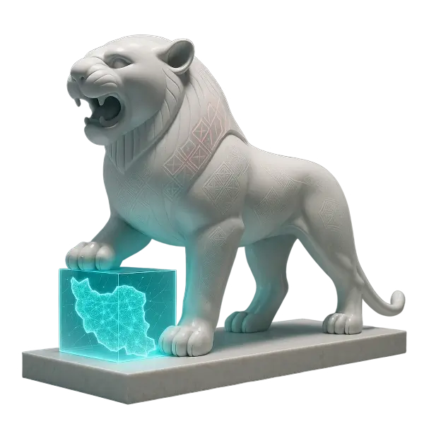 تصویر مفهومی شیر پاسارگاد برای خرید هاست پرسرعت ایران از پرشین میزبان