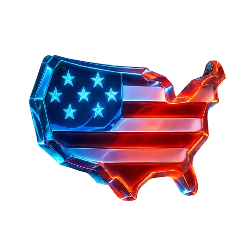 آیکون سه‌بعدی پرچم آمریکا