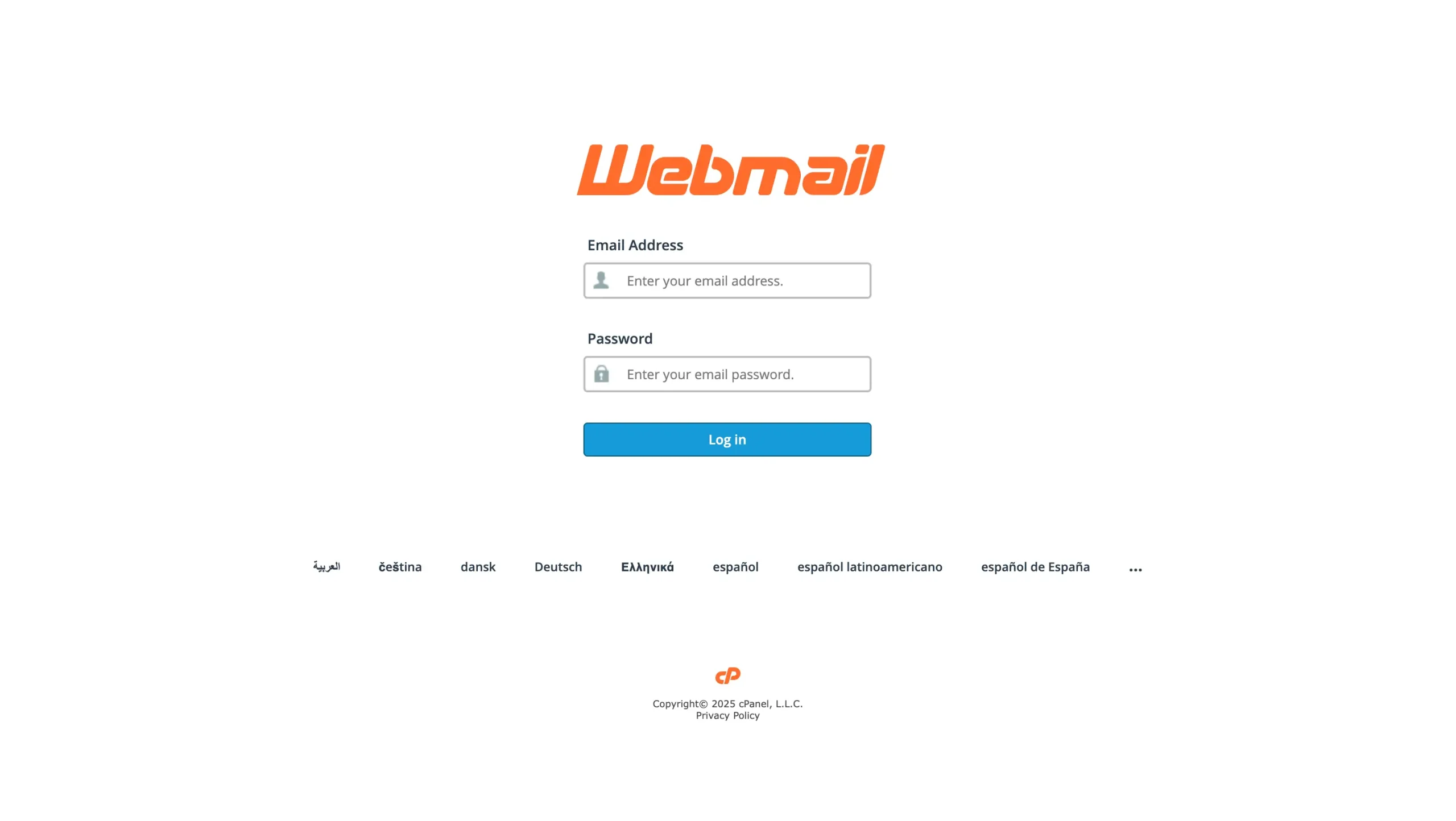 صفحه ورود وب میل